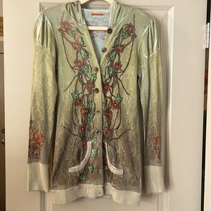 **RARE** Butterfly Dropout Hooded ‘LOVE’ Cardigan Sweater Size M